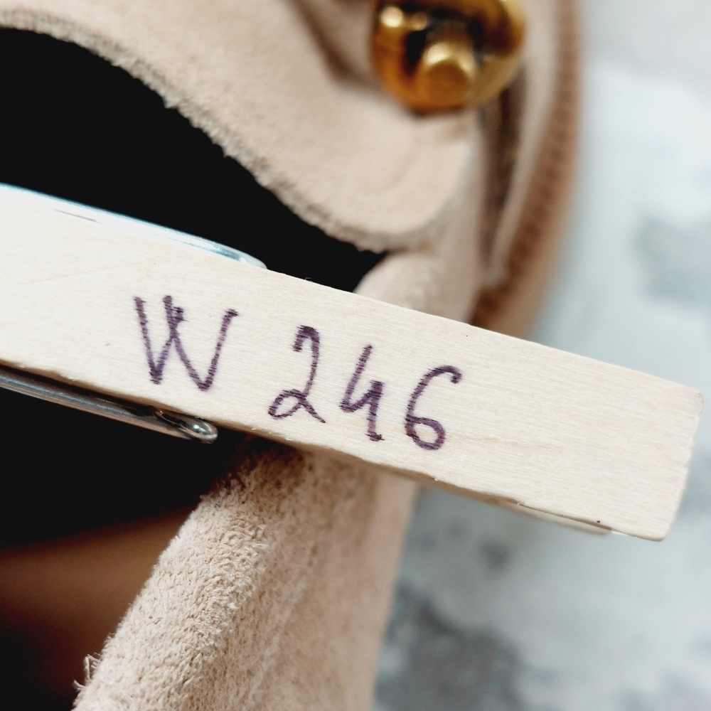 New Steve Madden Karmine Gleaming Tan Suede Goldtone Hardware Loafer W246 - Picture 9 of 9